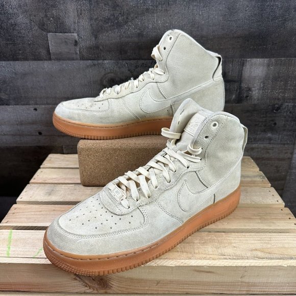 Men's Nike Air Force 1 High 07 LV8 Suede‎ Muslin/Gum Med Brown ~ US Size 12 - Picture 2 of 7